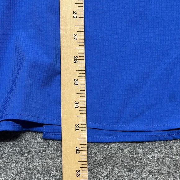 Columbia PFG Omni-Shade Shirt Mens Large Blue Short Sleeve Fishing Button Up - Picture 9 of 9